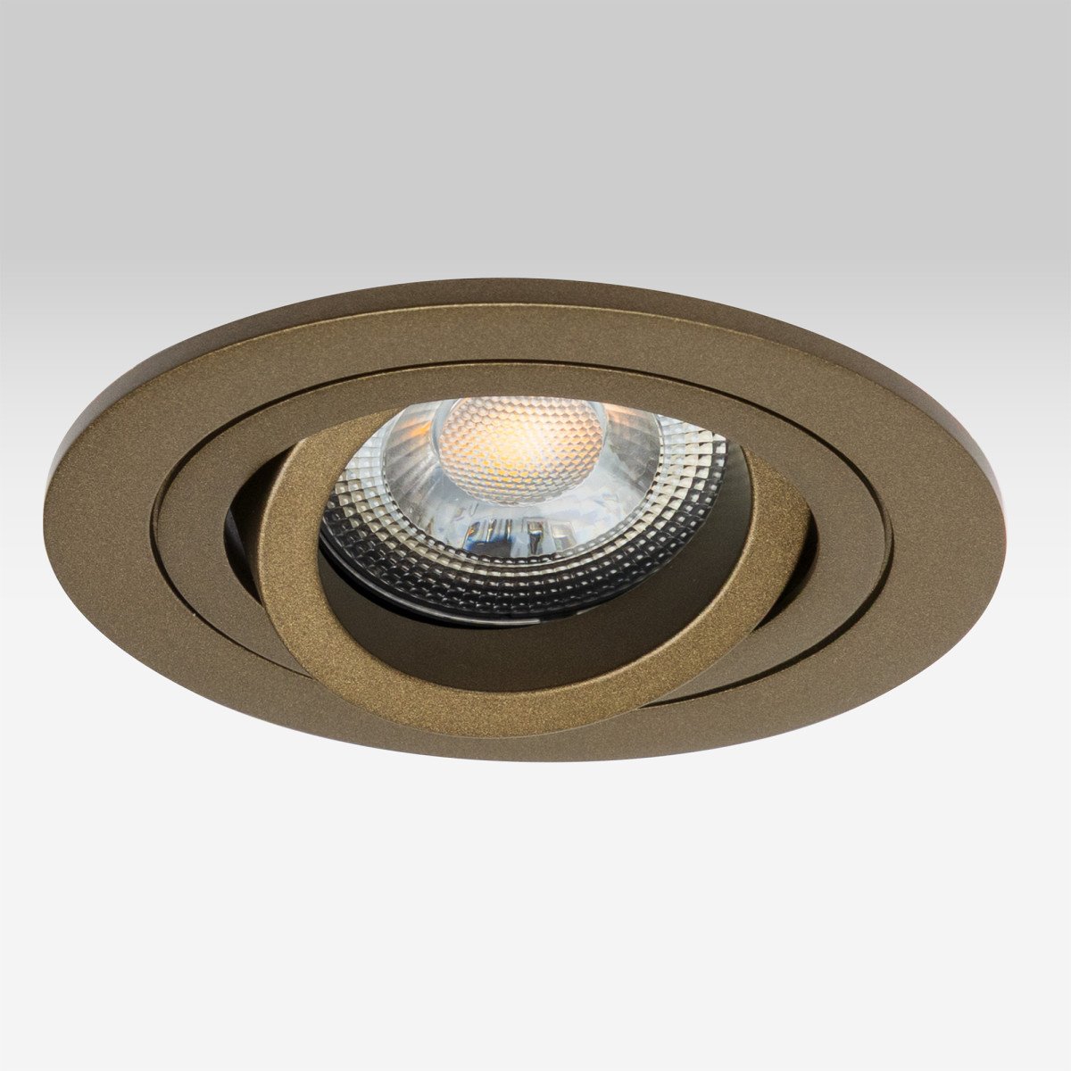 Set aus 10 Ausrichtbarer Einbaustrahler Lune Rund Bronze