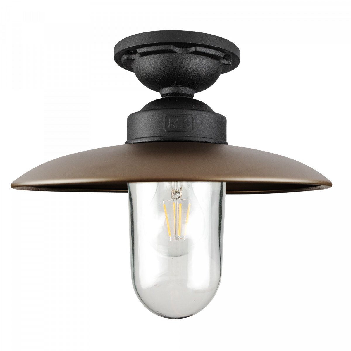 Solingen Deckenleuchte Mattschwarz Bronze