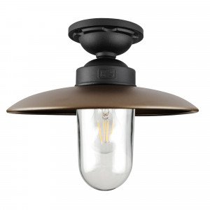 Solingen Deckenleuchte Mattschwarz Bronze