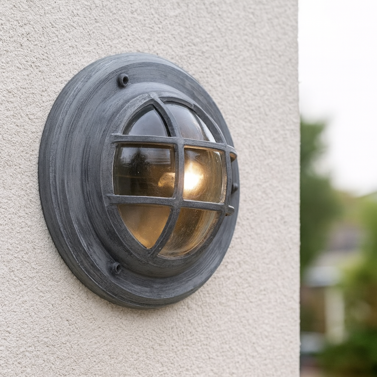 Messinglampe in antikgrüner Messingfarbe mit E27-Fassung