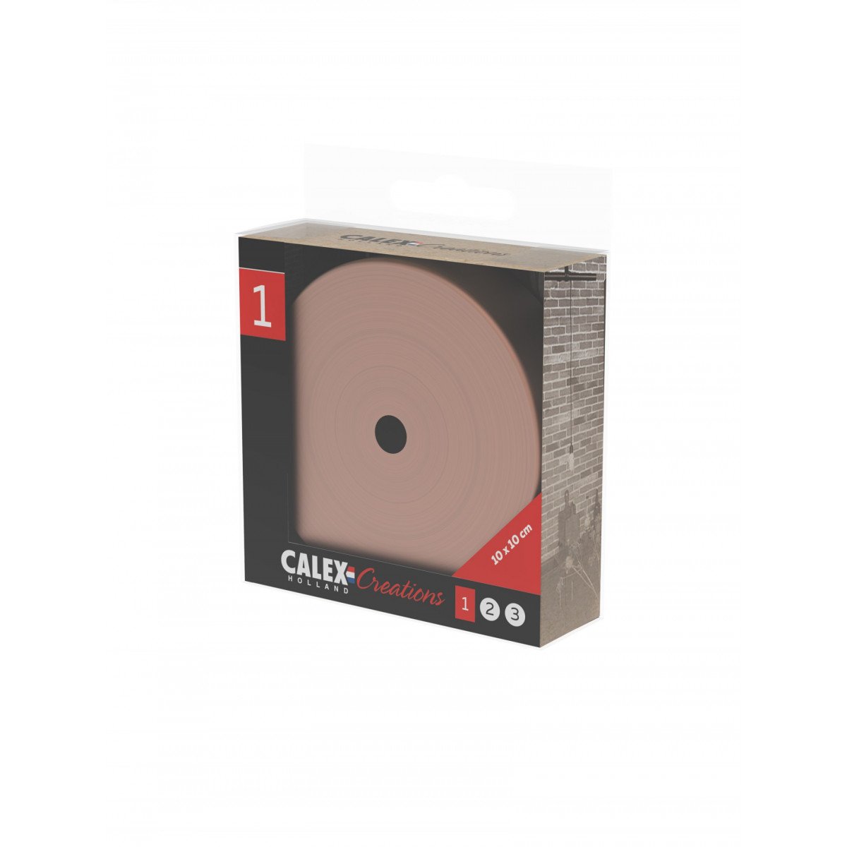Calex Metall-Deckenplatte 1-Loch Kupfer Ø100mm
