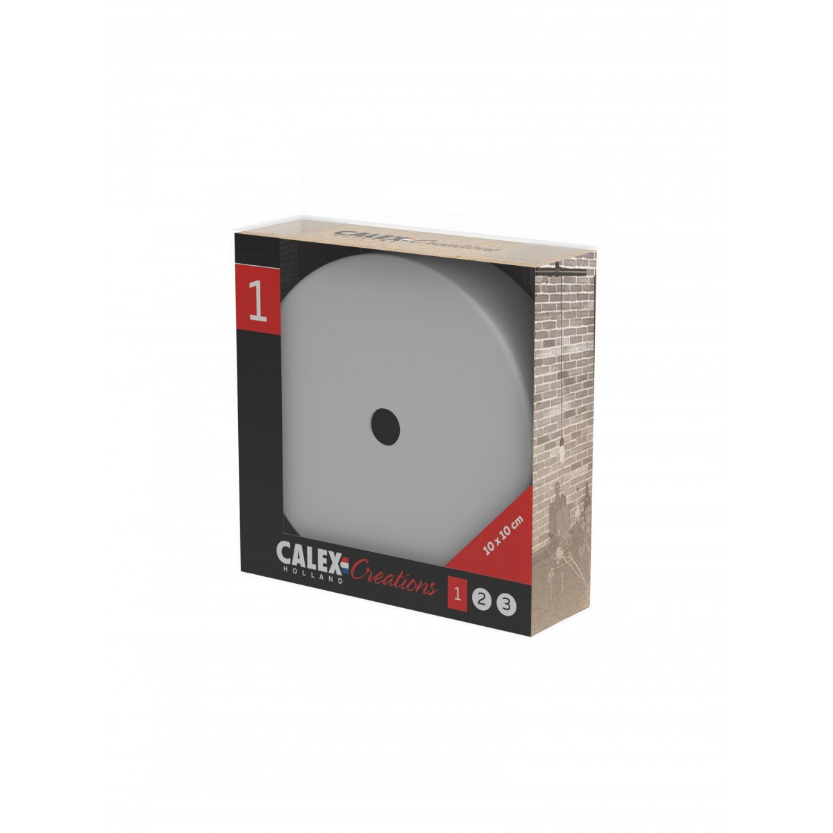 Calex Metall-Deckenplatte 1-Loch Weiß Ø100mm