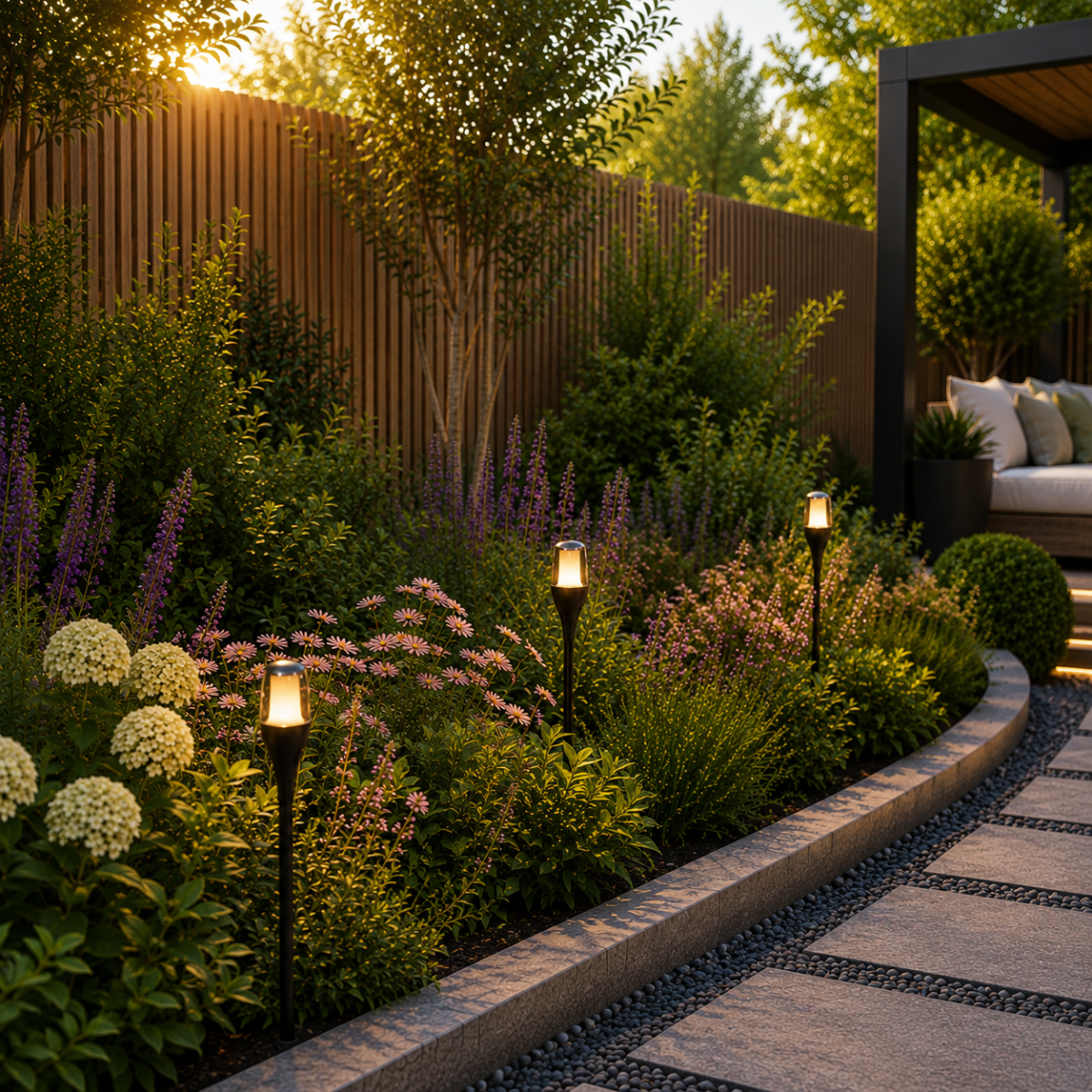 Außenleuchte Torch Solar Gartenleuchte Schwarz Modern