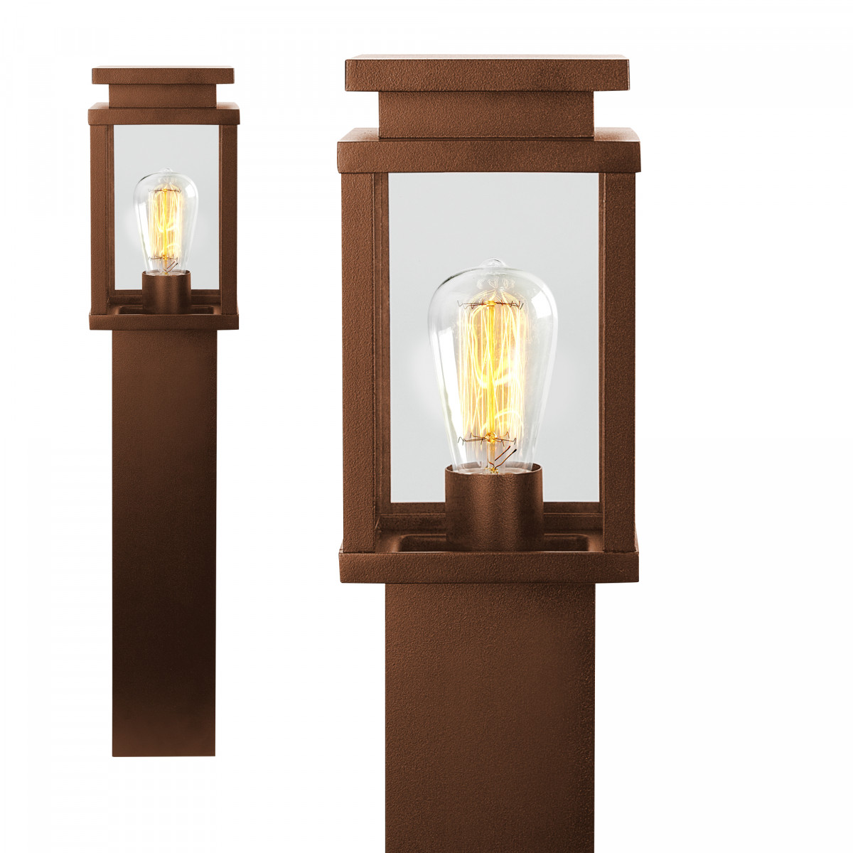 Jersey Gartenlampe Corten 60cm mit LED