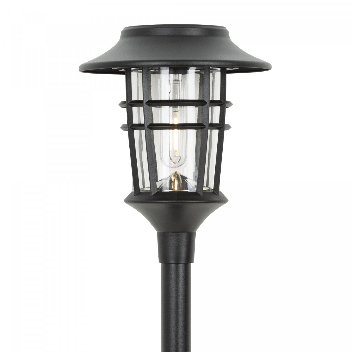 LED Solar Fackel mit Spieß, Außenbeleuchtung Ohne Verdrahtung, ladet sich auf über Sonnlicht, in der Farbe Schwarz, von der Marke KS Beleuchtung, Umweltfreundlich Außenbeleuchtung 