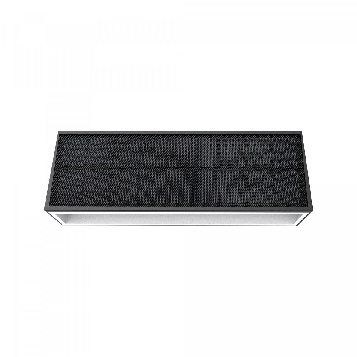 Moderne schwarze Up & Down Solar-Wandleuchte