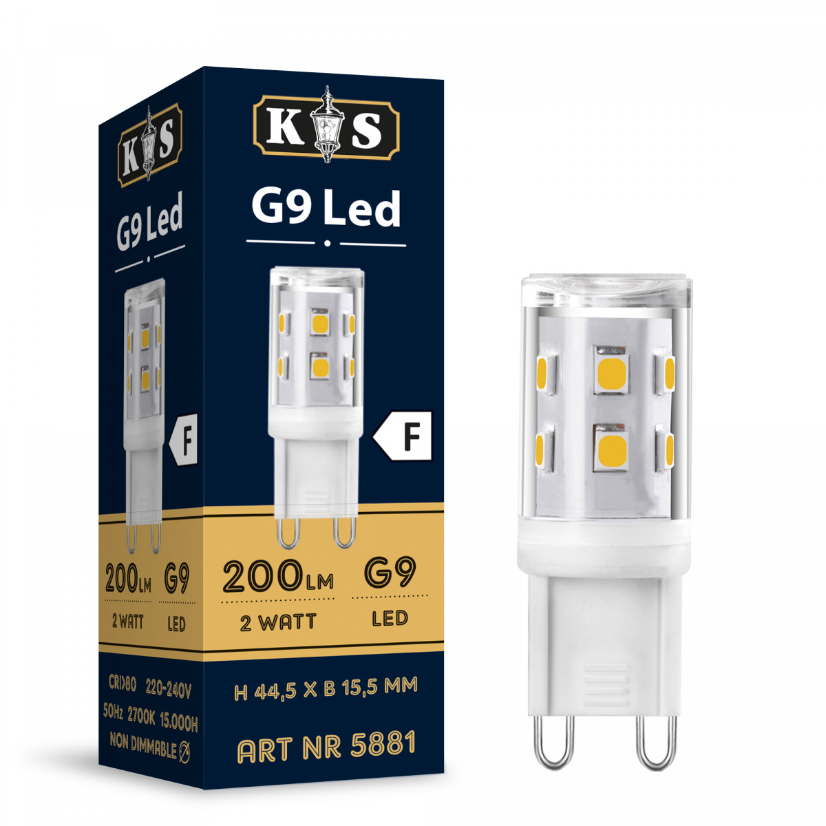 Leuchtmittel G9, LED 2W
