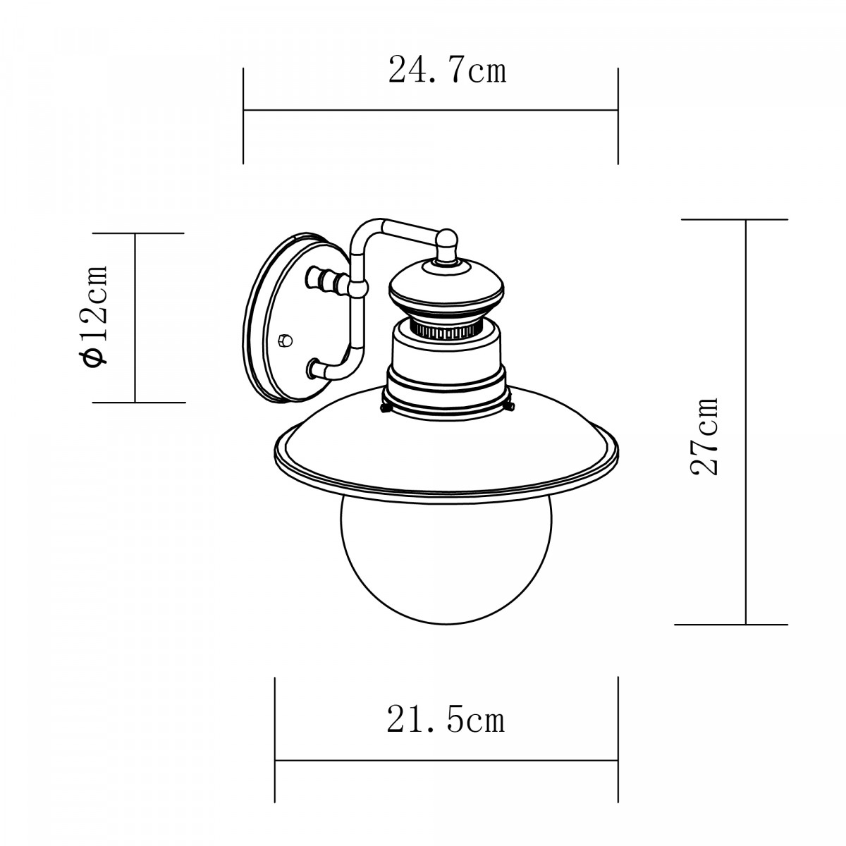 Salo Wandlampe Anthrazit