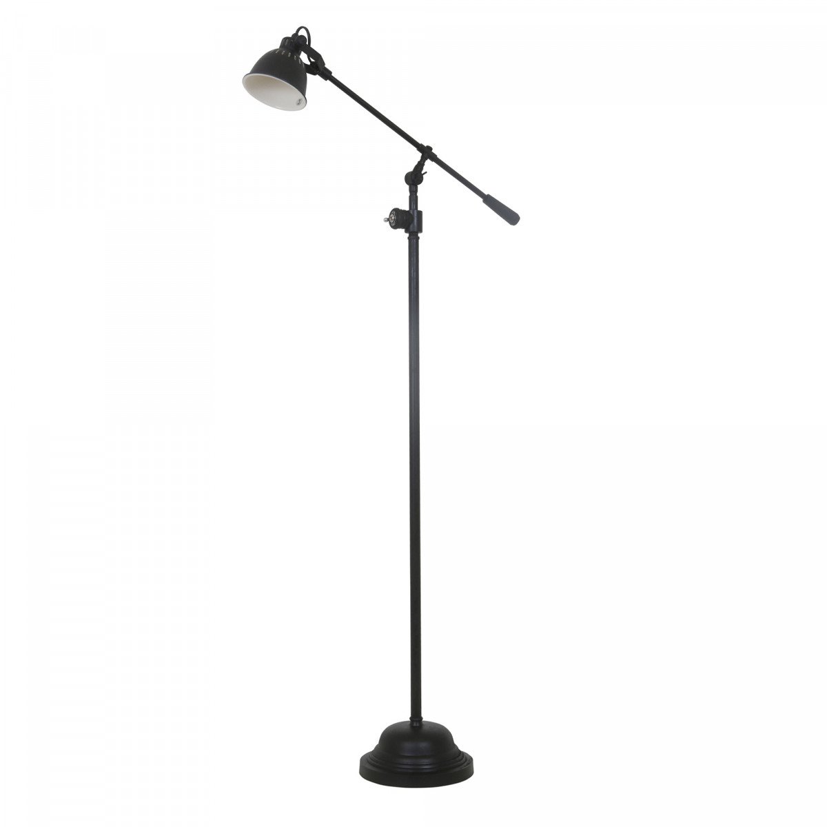 Industrial Stehlampe Archer Antik-Schwarz