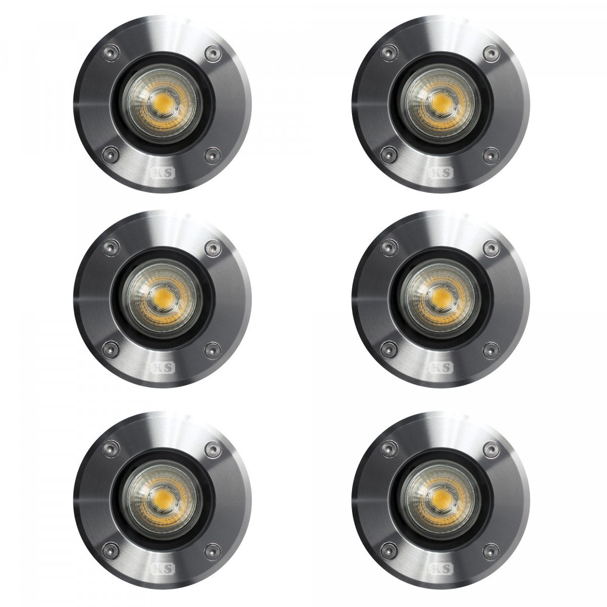 Bodenspot LED Ø11 Rund Edelstahl Set (6-stück)