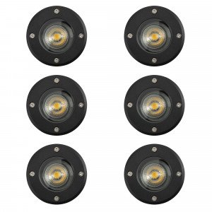 Bodenspot LED Ø11 Rund Schwarz set (6-stück)