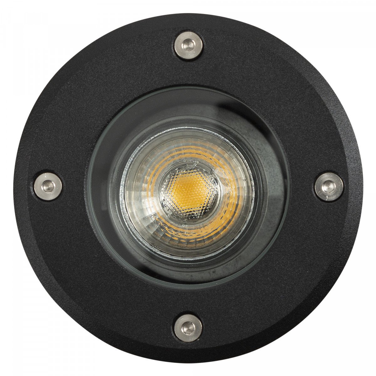 Bodeneinbauleuchte Schwarz LED Ø11 mit Tag / Nacht Sensor von KS Beleuchtung 