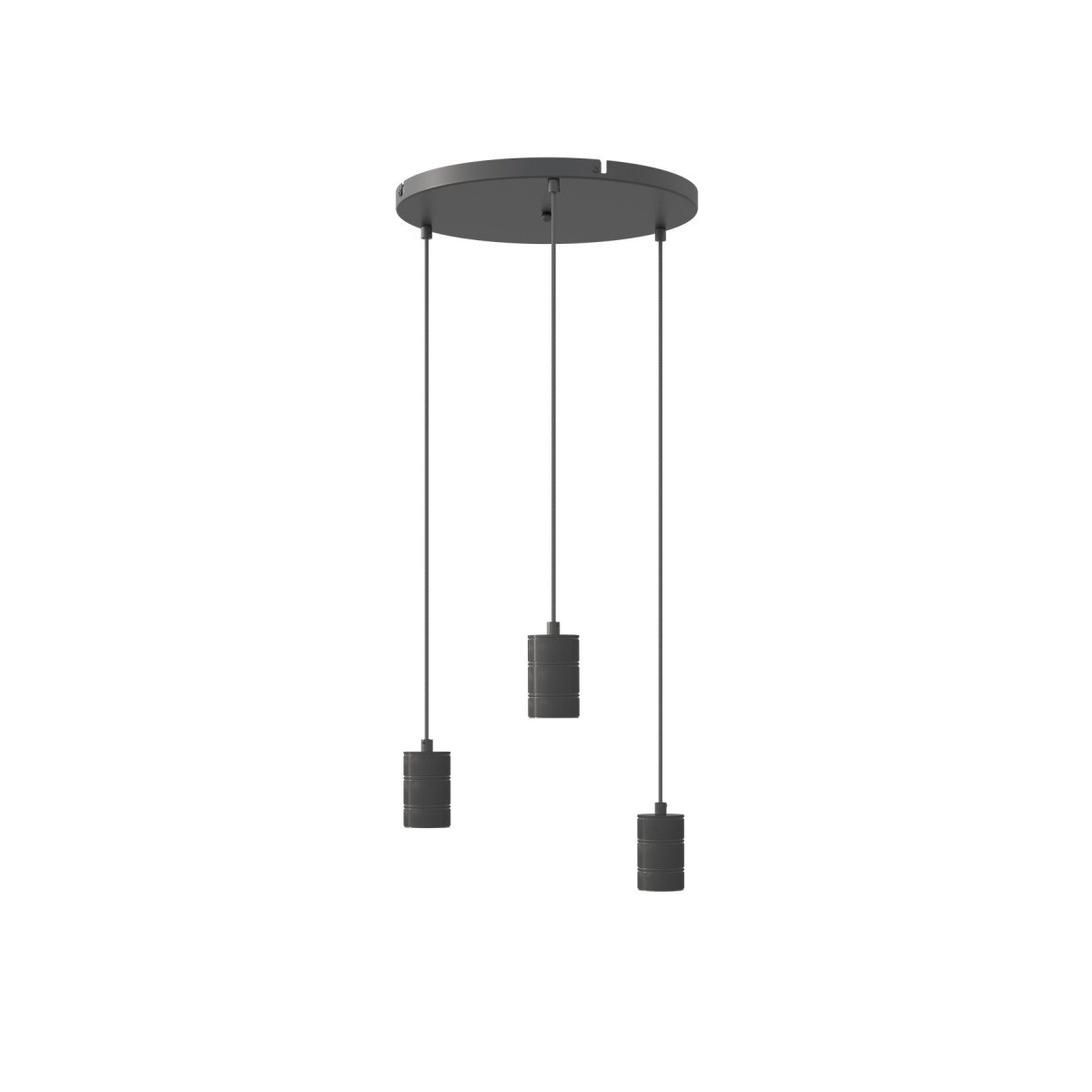 Lampen pendel Calex Multicord set zwart 3x E27