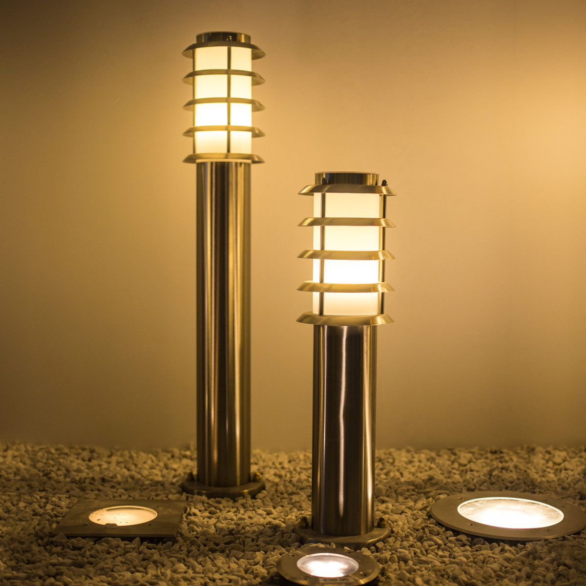 Soll 3 RVS Terrassenlampe 2 Stück Set - Gartenleuchte Soll 3