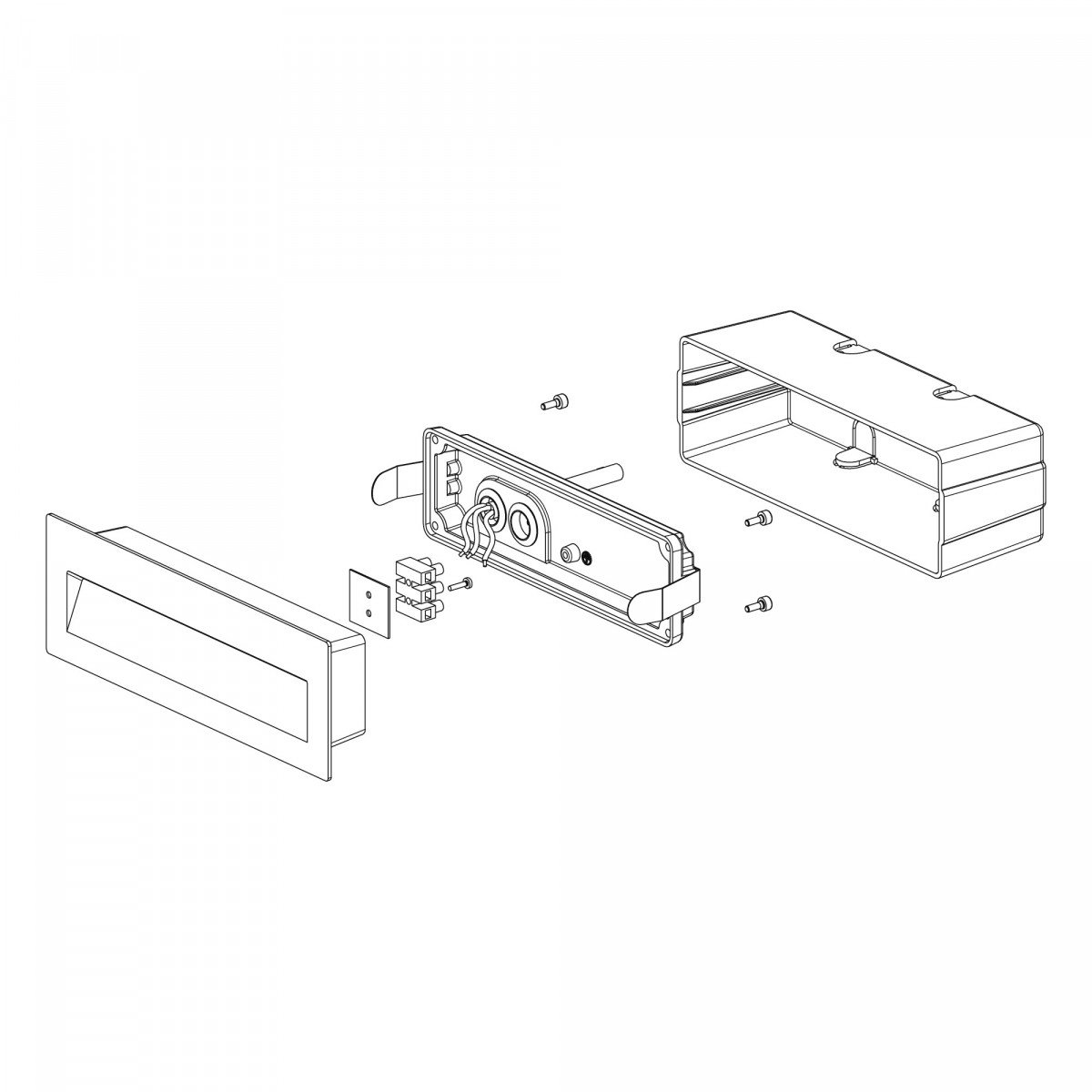 Wandeinbauleuchte Element 2 XS ais Edelstahl mit eingebauter LED für Innen und Außen. 