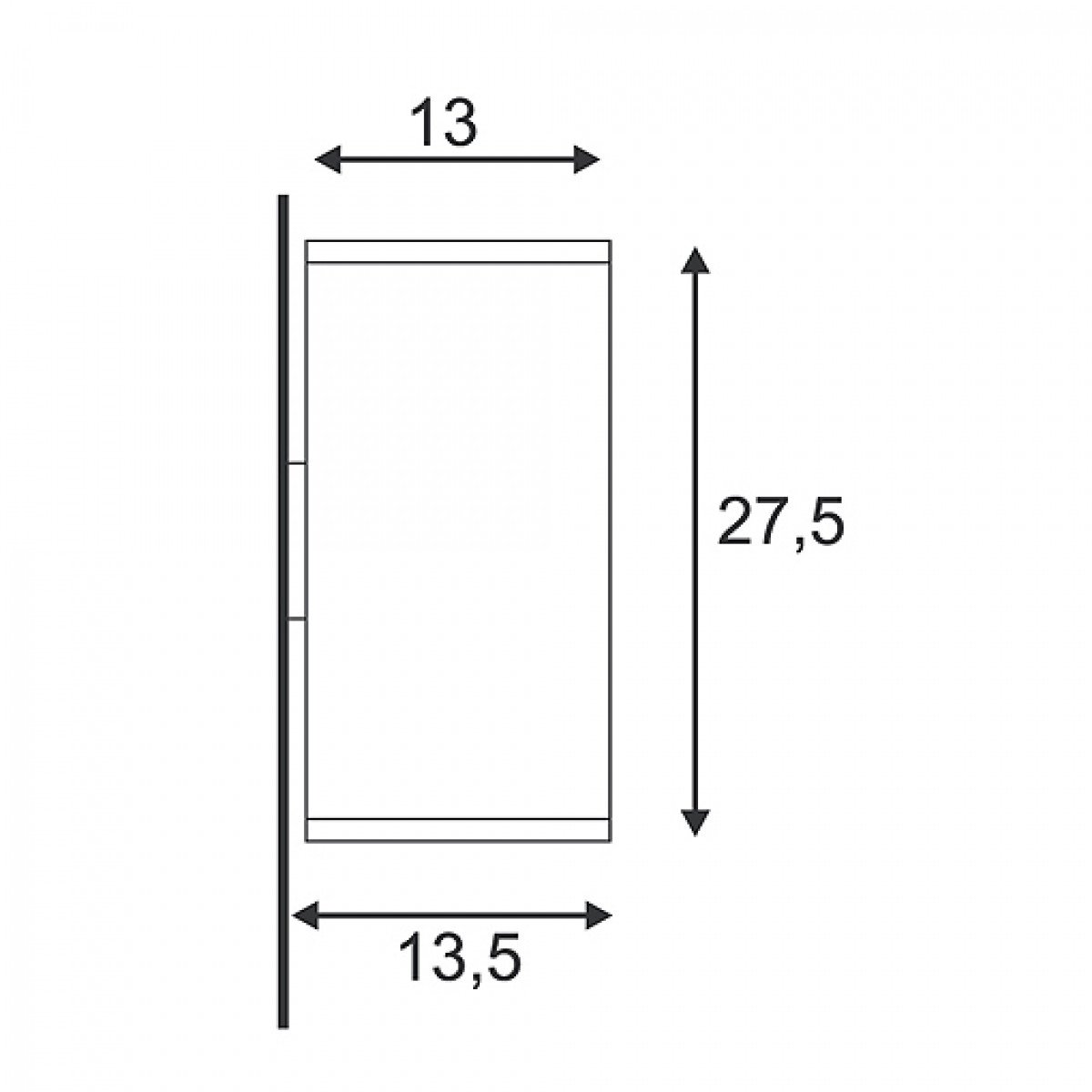 Big Theo Wand Up-down Out Silber Grau 2xgu10