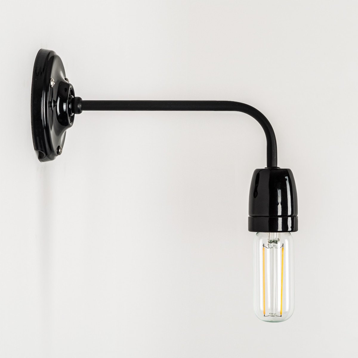 Wohnraumleuchten - Wandleuchte - Wandlampe Nathalie schwarz - Nostalux