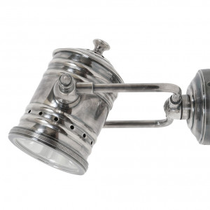 Vintage Wand- oder Deckenleuchte Fresno Silber