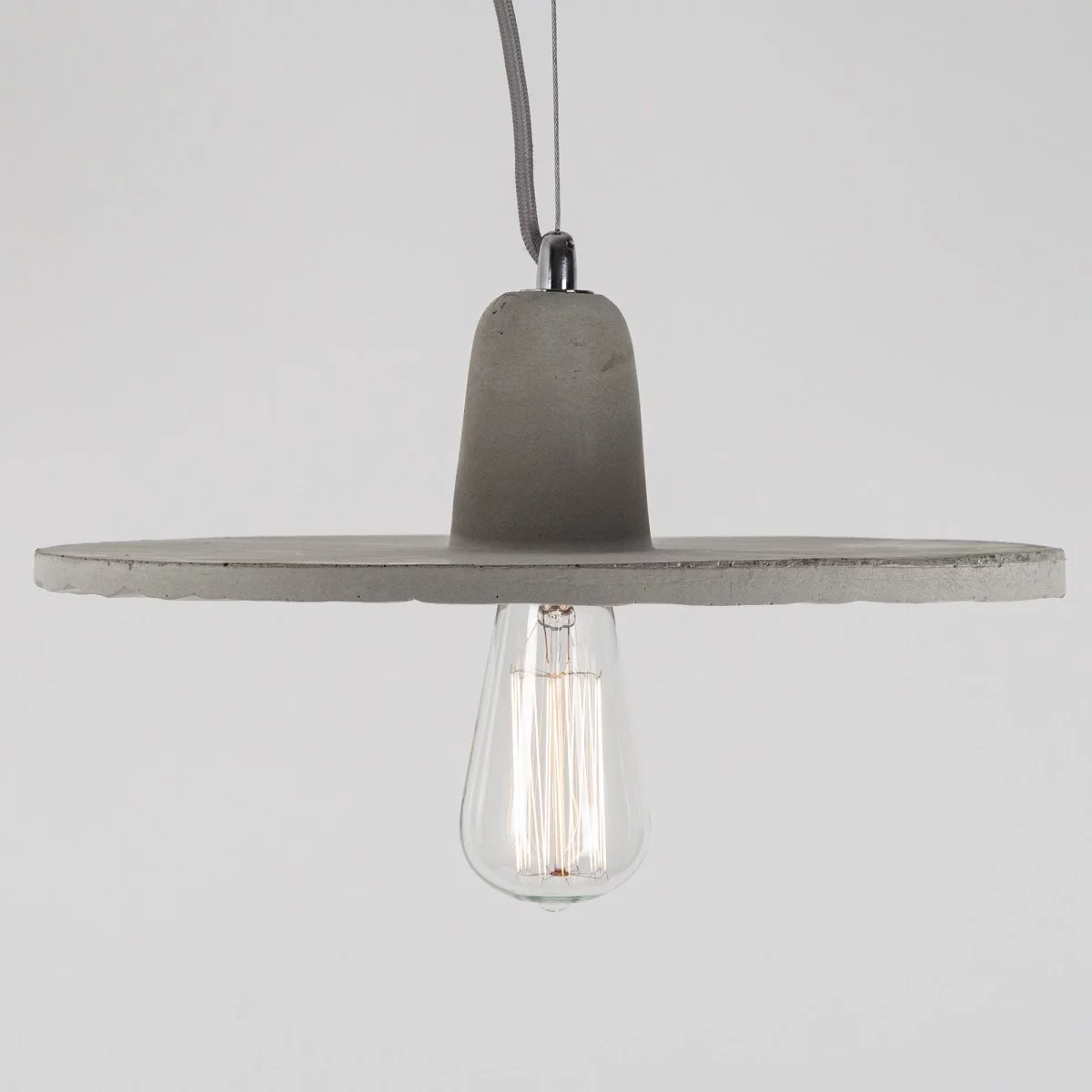 NUD Collection Pendelleuchte | Sockel Aus Beton & Zinn | 3 M Kabel, Industrieller Look