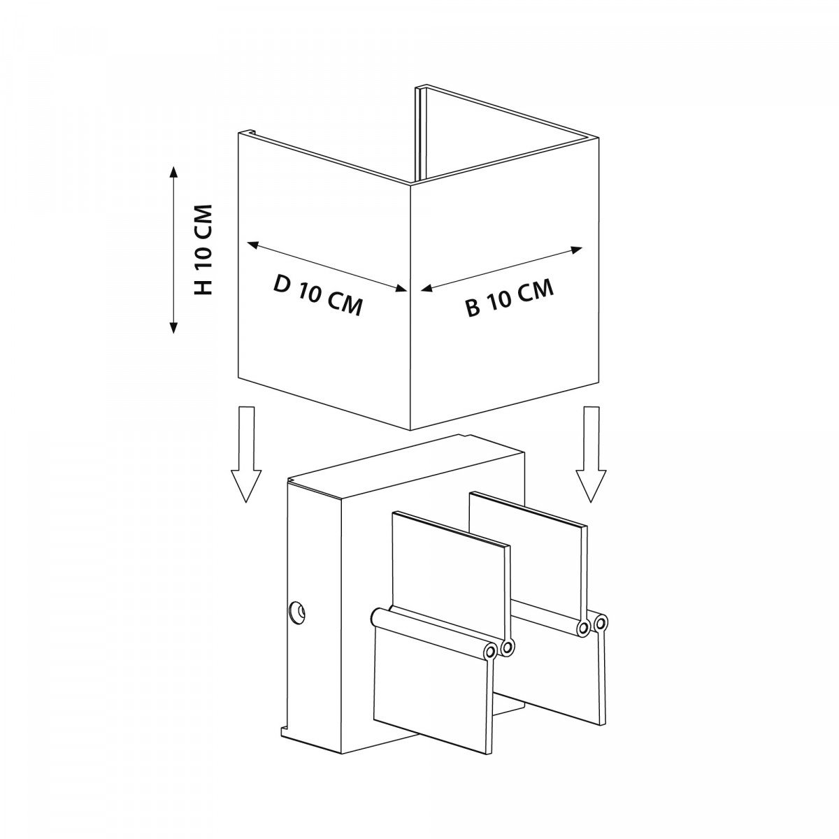 Innenbeleuchtung Shift Up- und Downlighter Wandleuchte mit Modernem Design in weißer Farbe