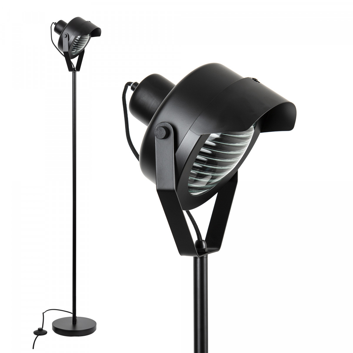 Retro Stehlampe Stage Schwarz Bühnenspot Retro Stehlampe Stage Schwarz Bühnenspot