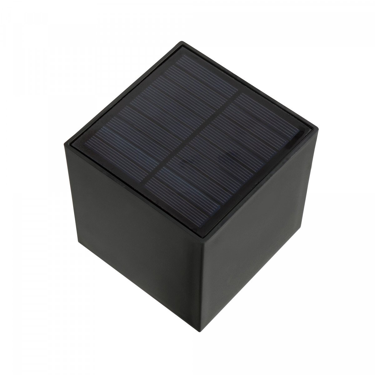 2er set LED Solar Cube Wandleuchte Schwarz