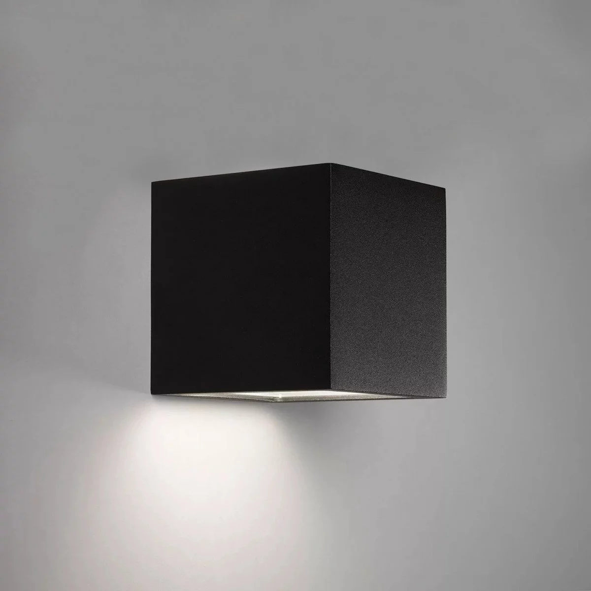 4er Set LED Solar Cube Wandleuchte Schwarz