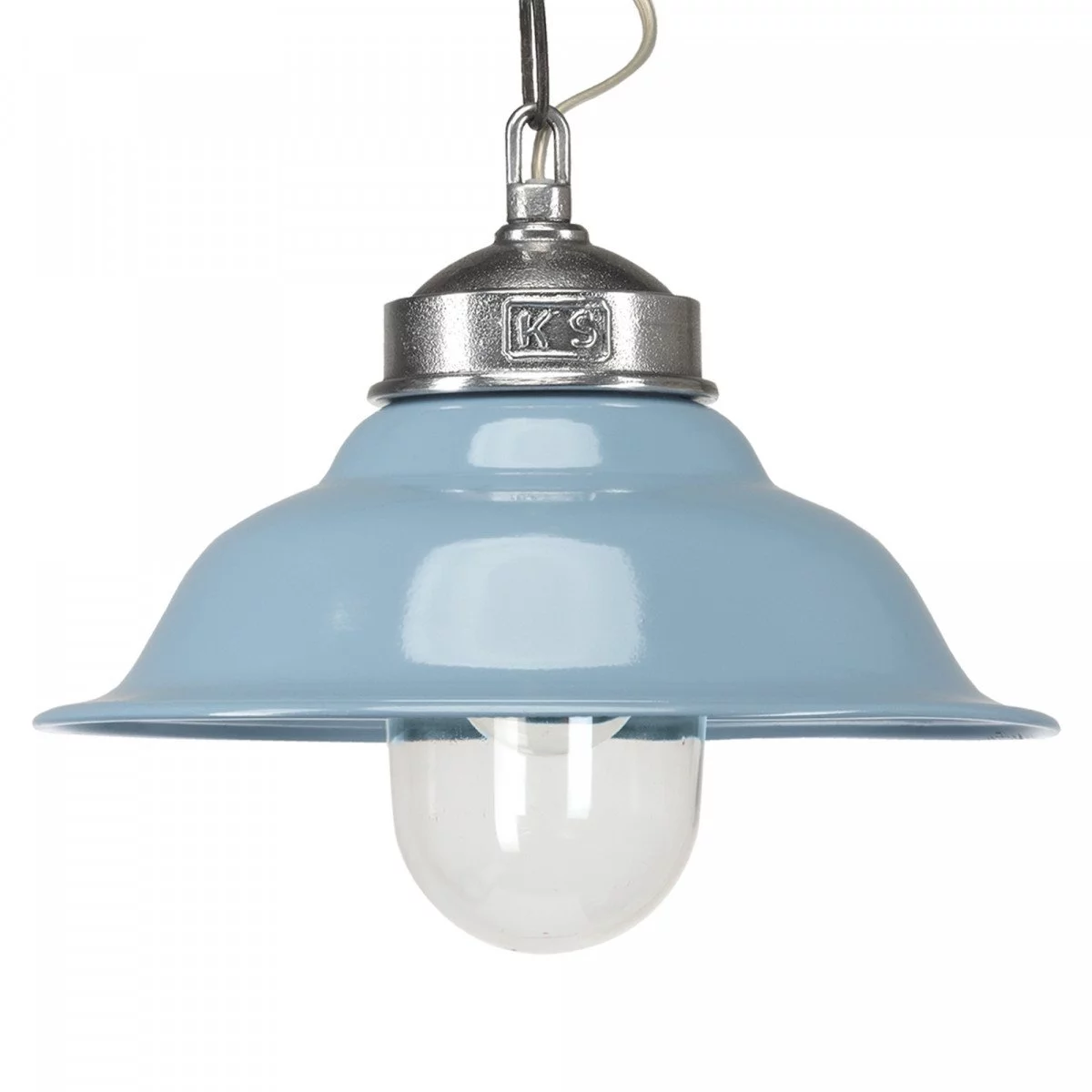 Vintage Lampenschirm Marineblau – Industrieller Pendelleuchten-Schirm, 29 Cm Durchmesser