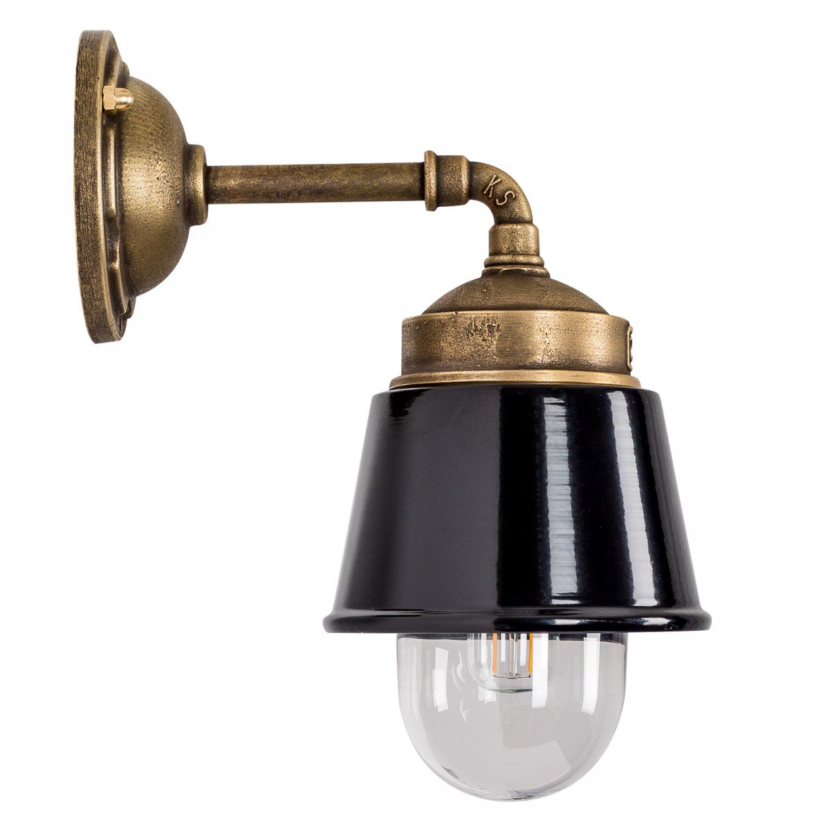 Wandlampe Kostas 90 Bronze/Schwarz