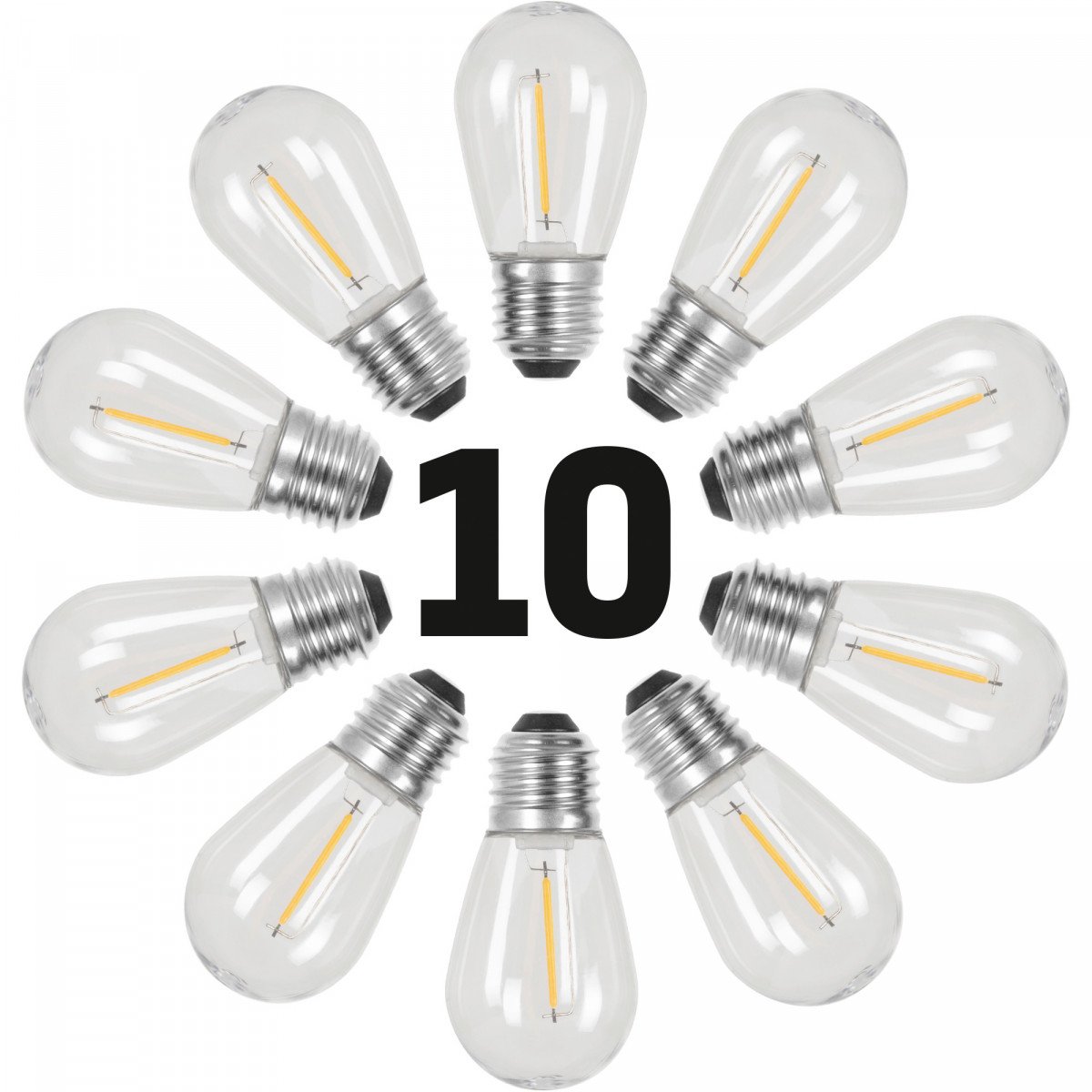 10er Pak I-Led Leuchtmittel 12v für die Lichterkette Party
