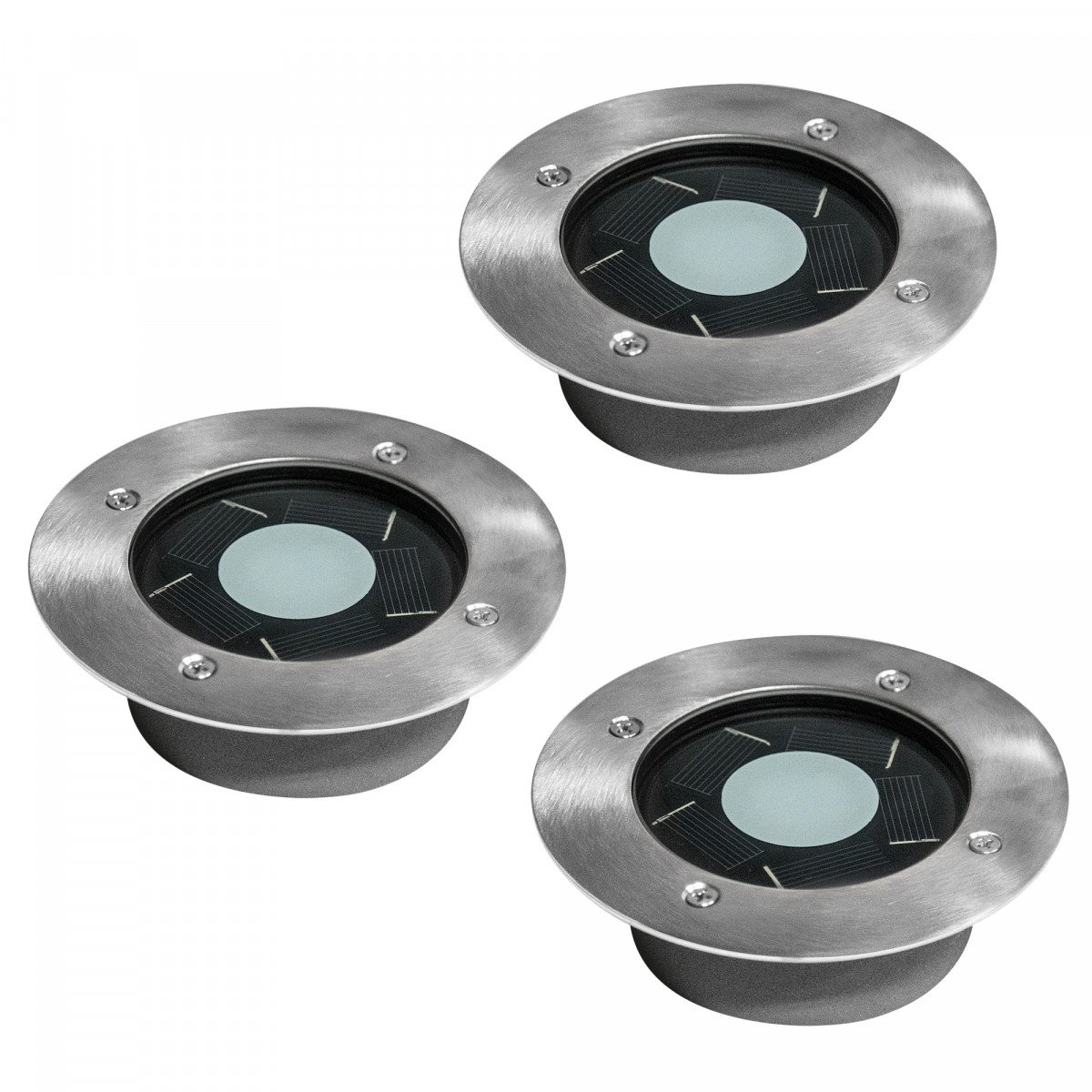 LED Solar Bodenspot rund Puck solar