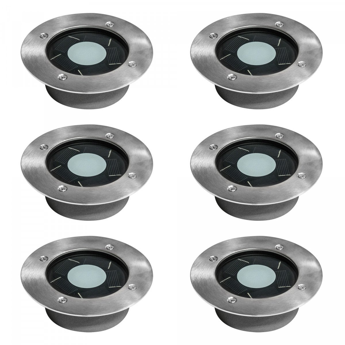 LED Solar Bodenspot rund Puck solar