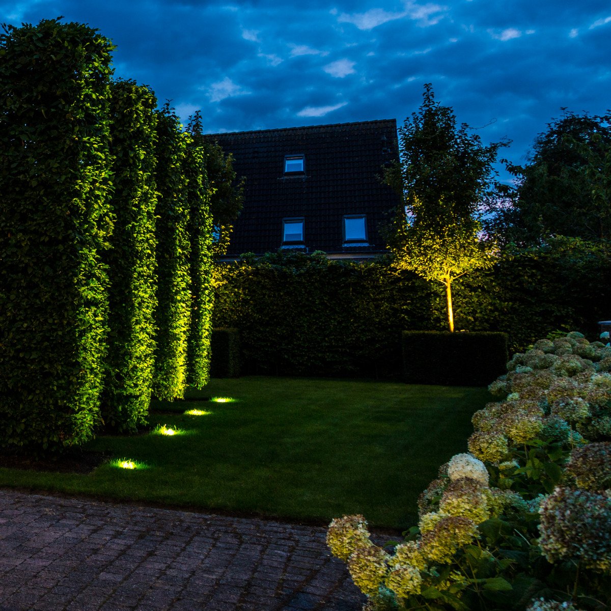 Bodenspot LED Ø11 Rund Schwarz set (6-stück)