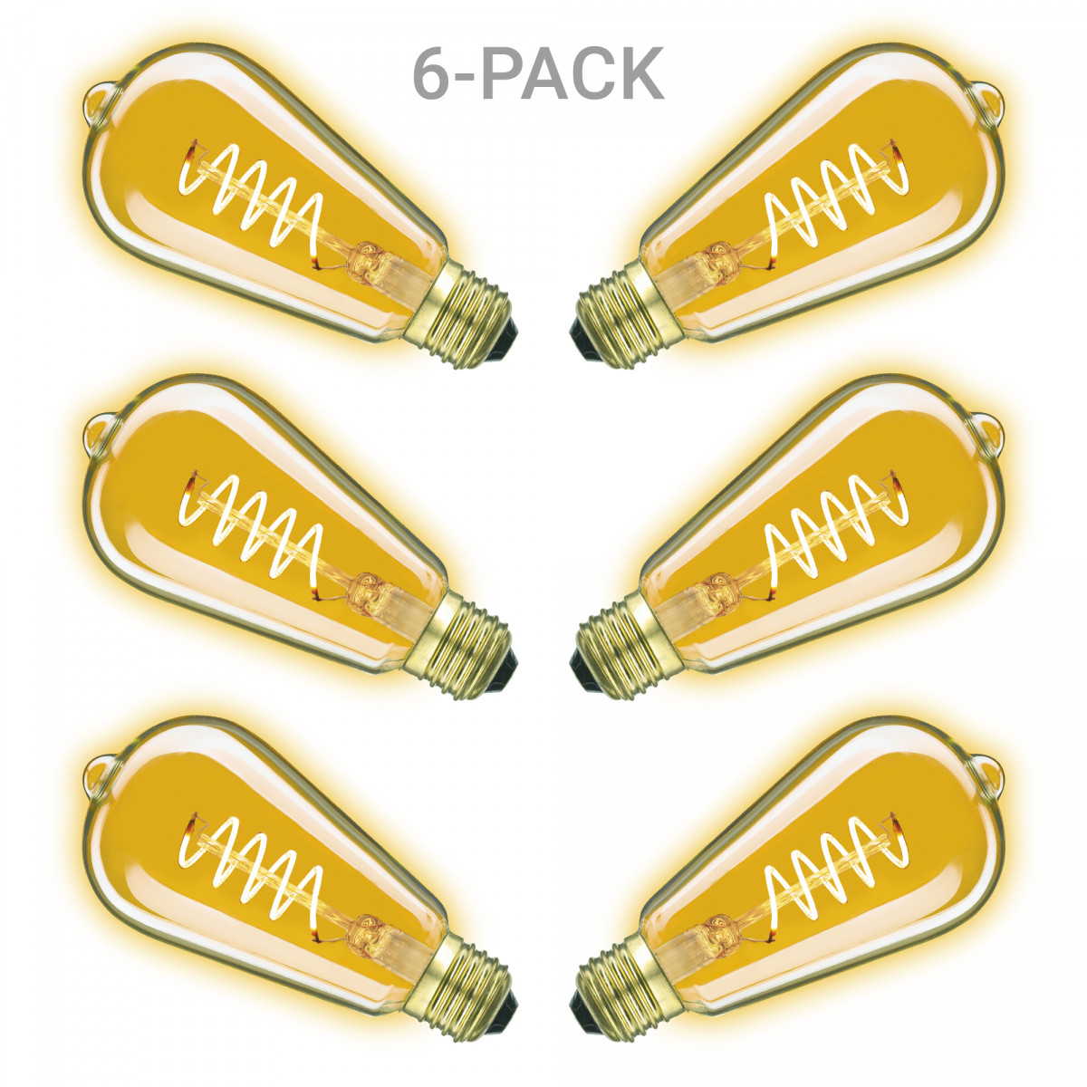 LED Rustic Spiral 6er-Pack 