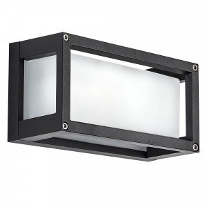 Moderne Wandlampe Brick mit Smart Wifi LED ist modern und die schwarze Oberfläche passt zu vielen Umgebungen gut.  