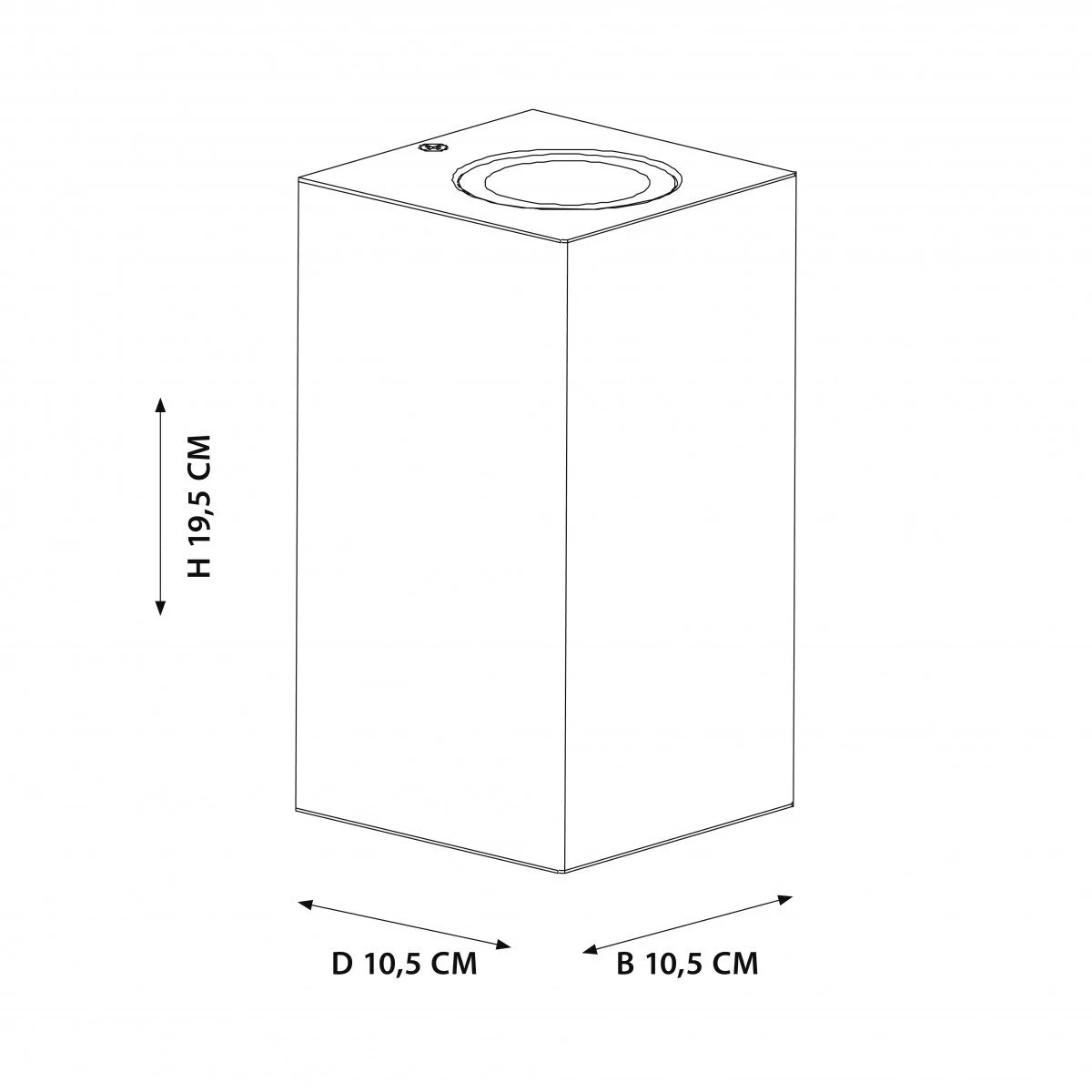 Außenleuchte Levi Up- und Downlighter Corten | Nostalux.de