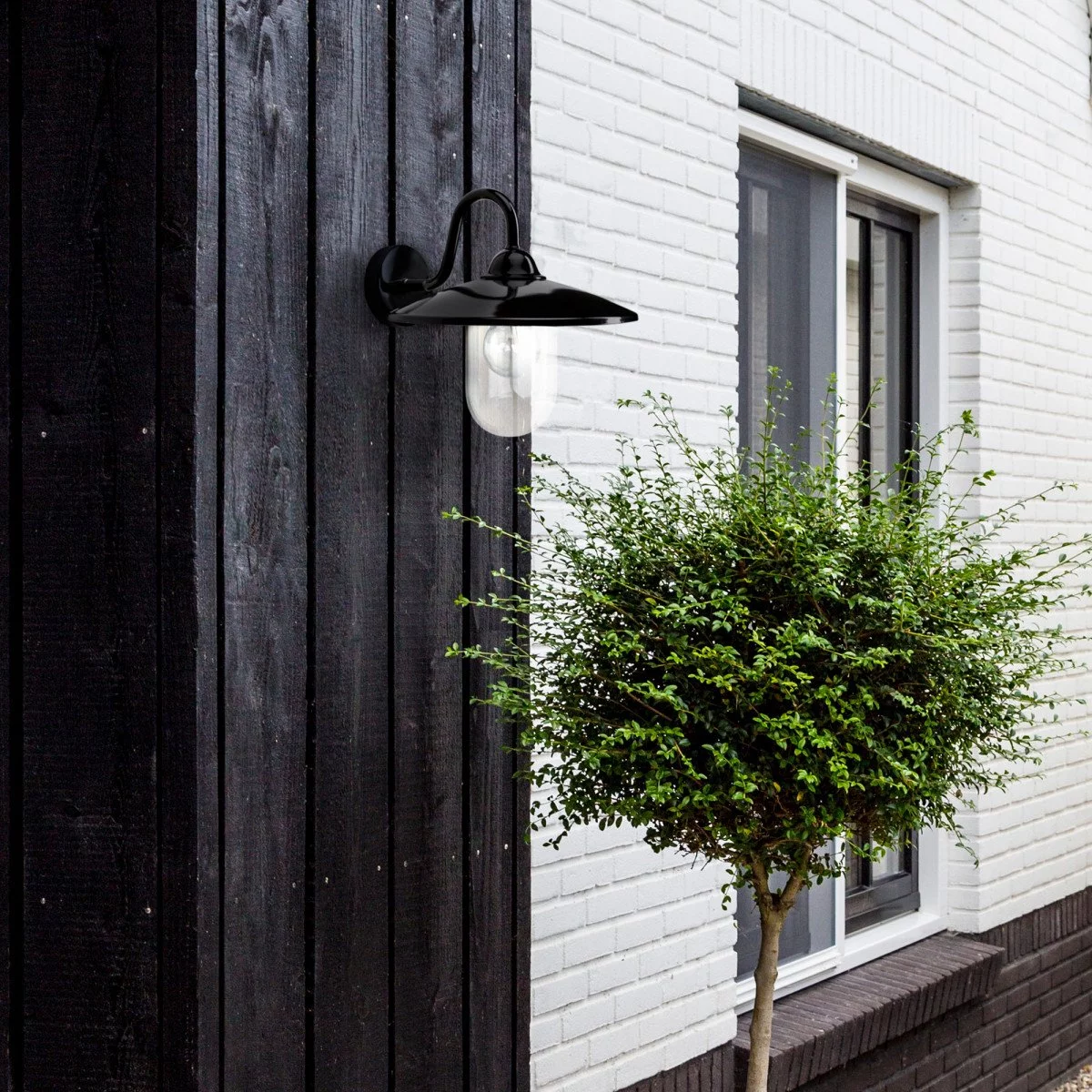 Searchlight Außenleuchte Sechseck – Schwarz, IP54 – Für Terrasse, Veranda & Garten