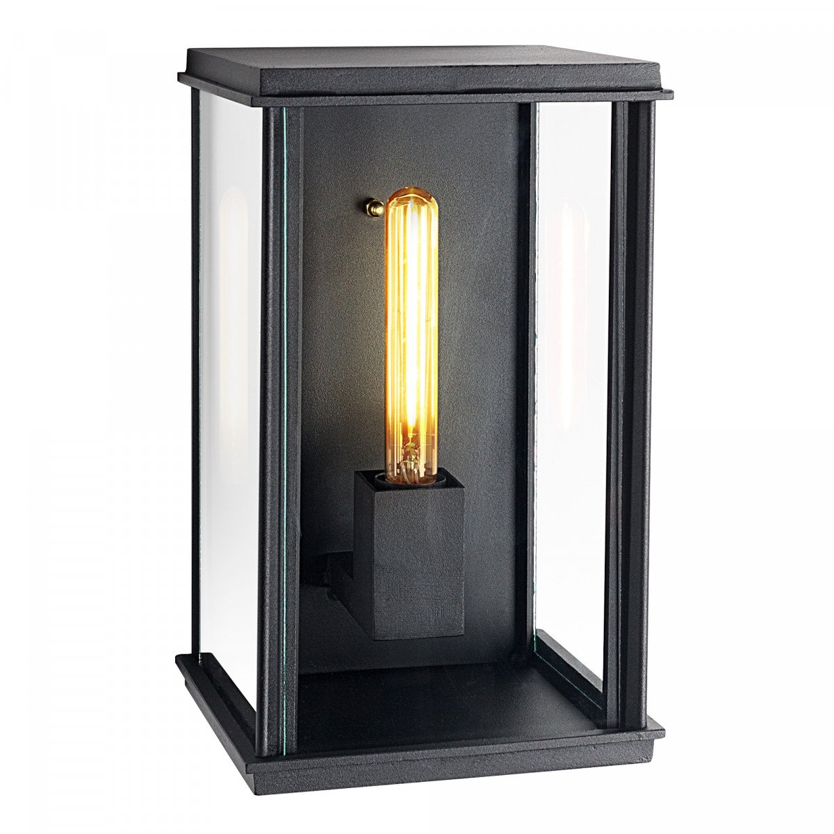 Kubische flache Wandlampe Capital XL Schwarz