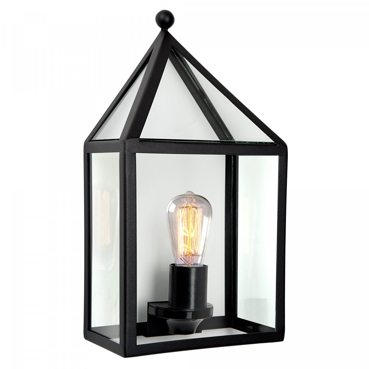 Flache Wandlampe Laren Schwarz