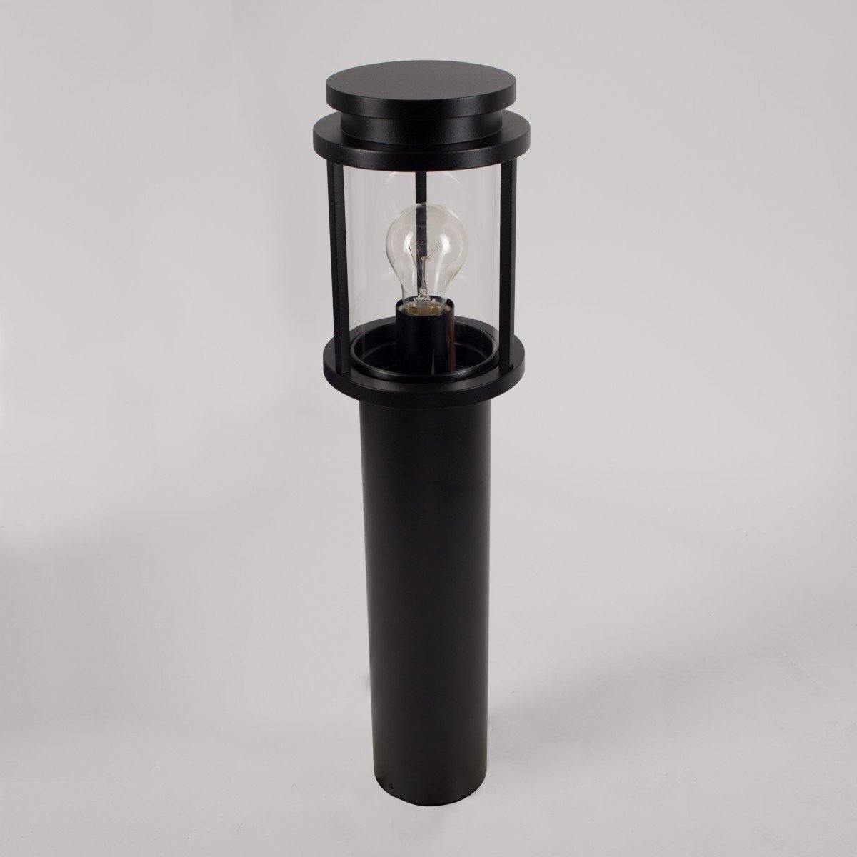 Moderne Gartenleuchte Sydney aus Aluminium mit Schwarzer Pulverbeschichtung und Smart Wifi LED 