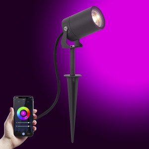 Multicolor Smart LED Gartenspot Stark Anthrazit Multicolor Smart LED Gartenspot Stark Anthrazit