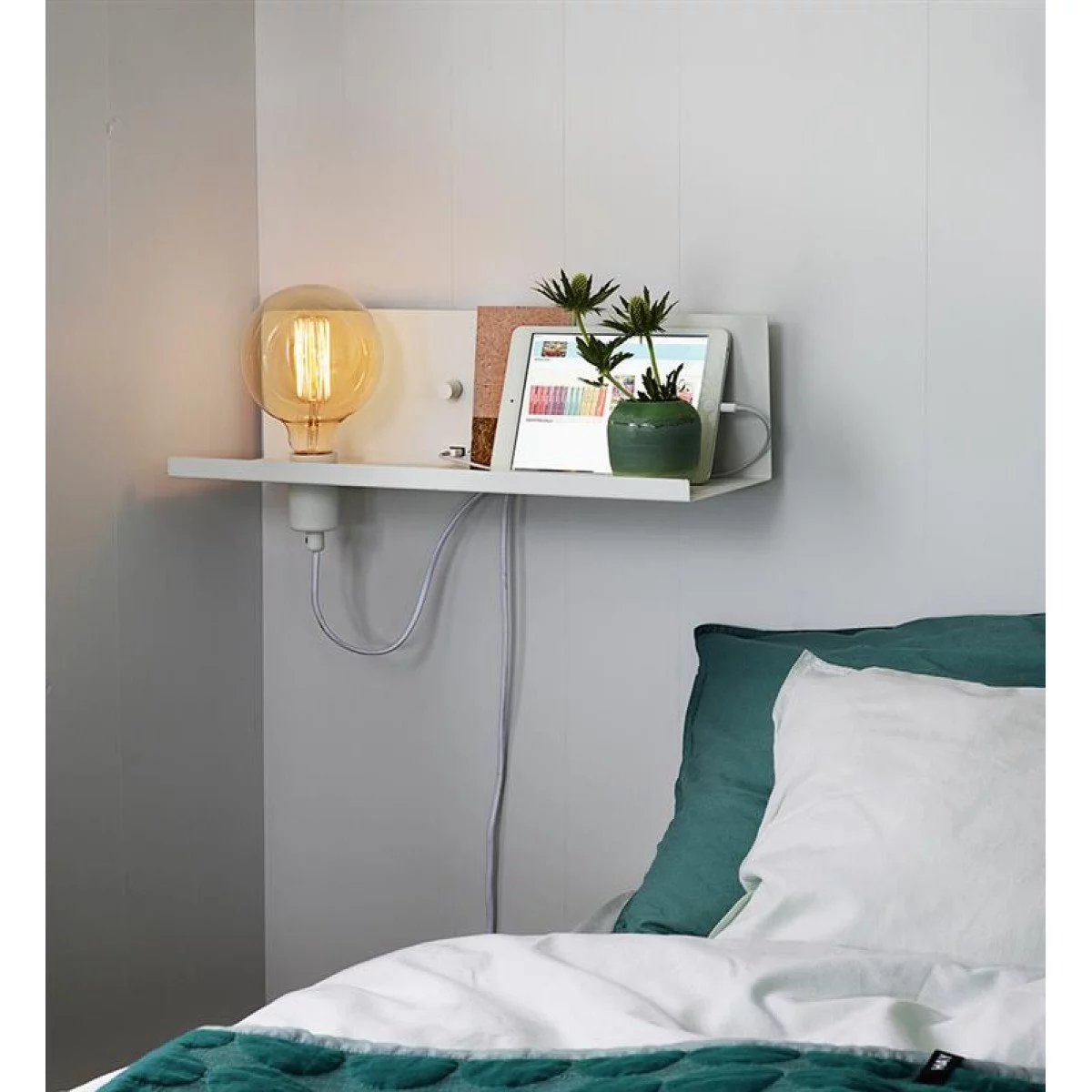 Multi Wandleuchte USB Aufladestation Weiß