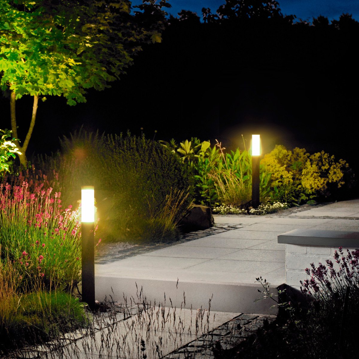 Moderne Gartenleuchte Lech schwarz 2 