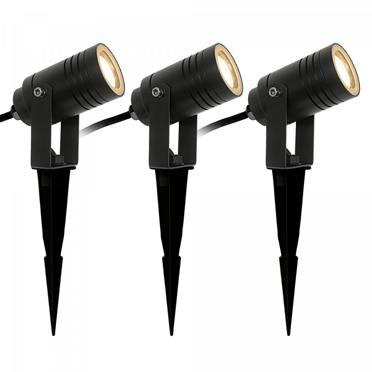 Beamy S Schwarz 3x Set mit Tag / Nacht Sensor von KS Beleuchtung 