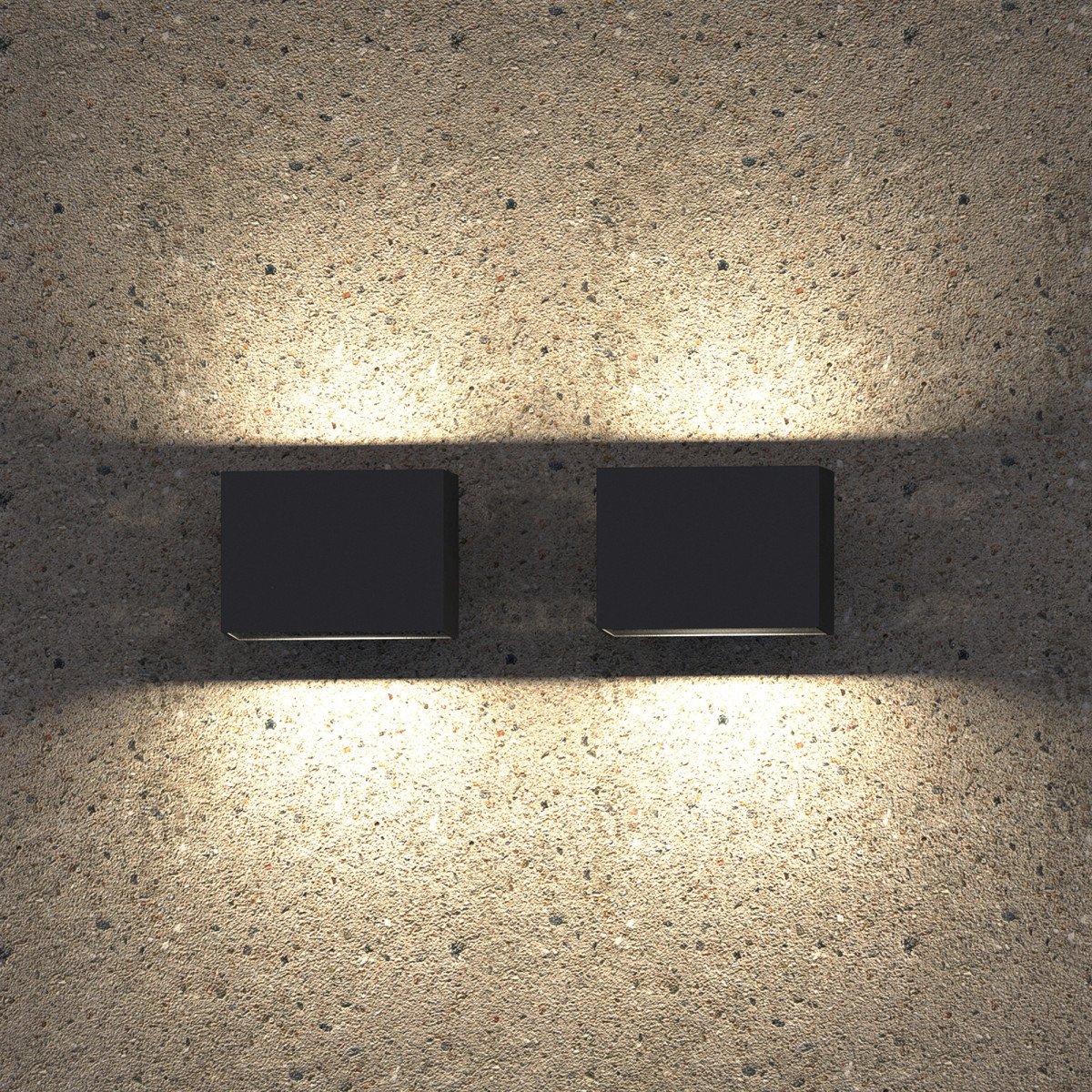 Wandspot Segment S Up & Down Schwarz LED - Wandstrahler - Wandleuchte Modern
