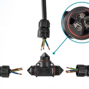 Kabelstecker IP68 T-Abzweigung Kabelstecker IP68 T-Abzweigung