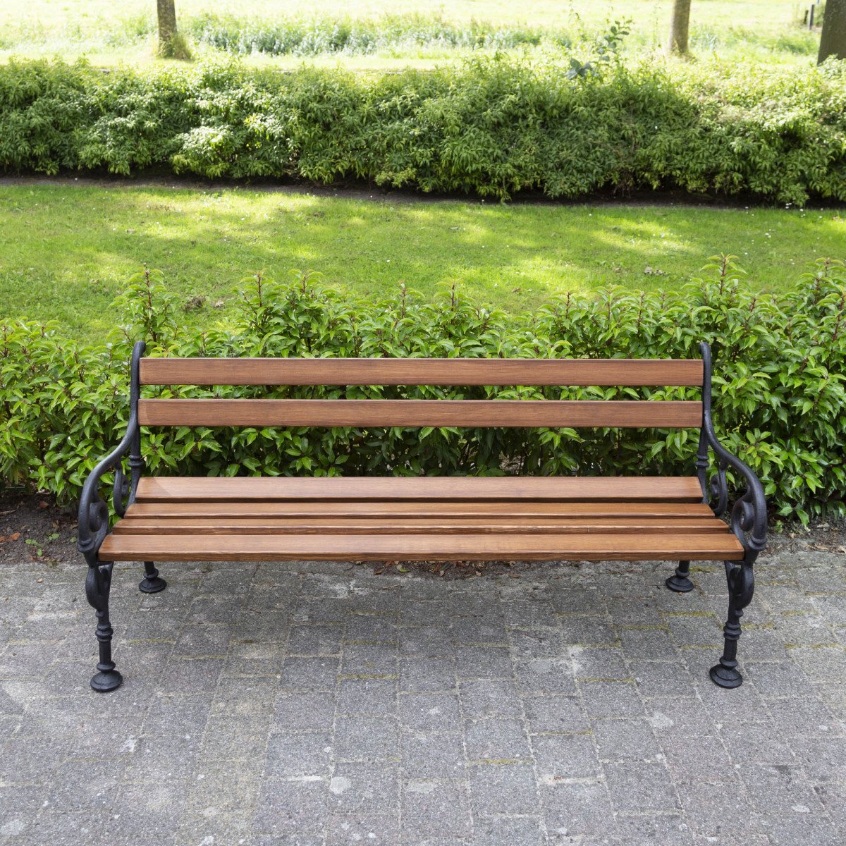 Parkbank-Vondel-Tuinbank-Tuinbank-Gietijzer-Blank gelakt (5747-57474) 