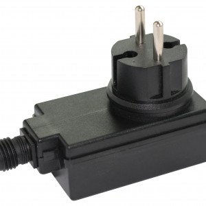 Transformator 24W voor 12V tuinverlichting zwart