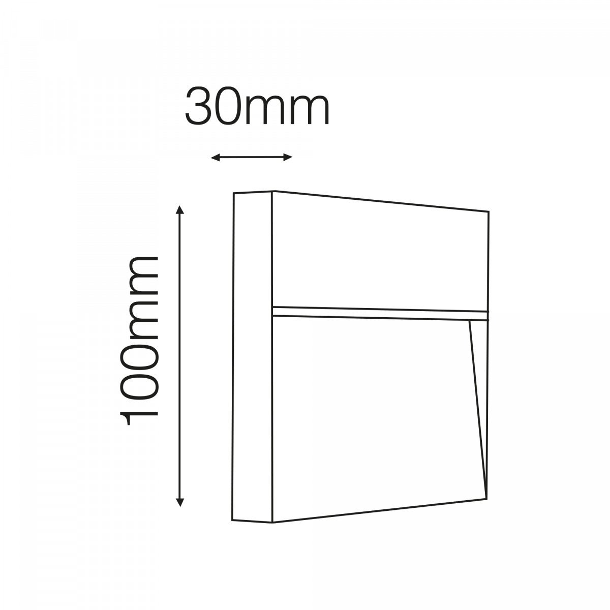 Wandspot LED downlighter Shadow square
