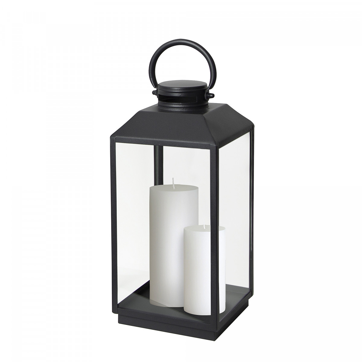 Stilvolles Windlicht Newport M Schwarz